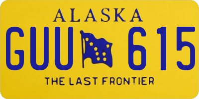 AK license plate GUU615