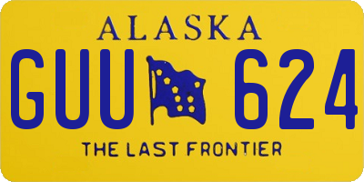 AK license plate GUU624