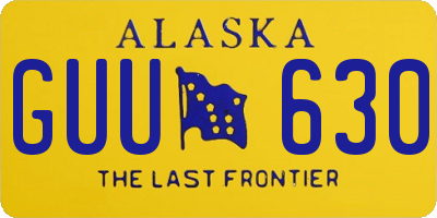 AK license plate GUU630