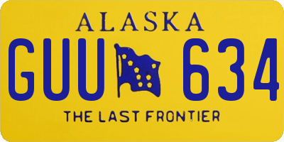 AK license plate GUU634