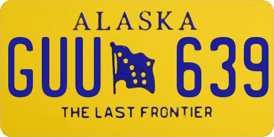AK license plate GUU639