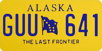 AK license plate GUU641