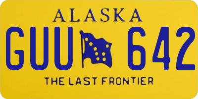 AK license plate GUU642