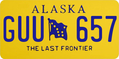 AK license plate GUU657