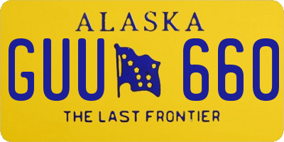 AK license plate GUU660
