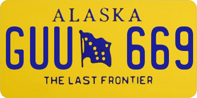 AK license plate GUU669