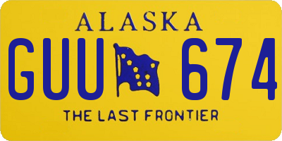 AK license plate GUU674