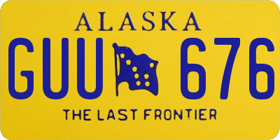 AK license plate GUU676