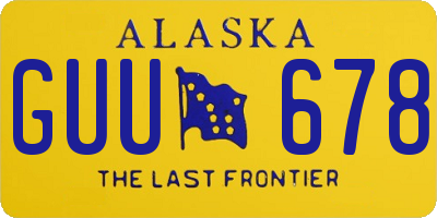 AK license plate GUU678