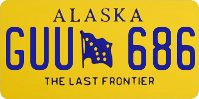 AK license plate GUU686