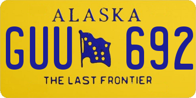 AK license plate GUU692