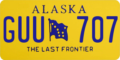 AK license plate GUU707