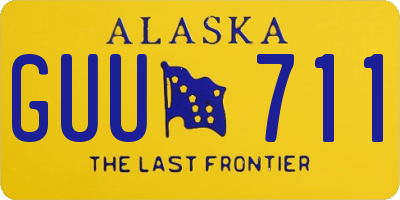 AK license plate GUU711