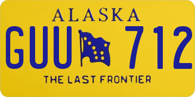 AK license plate GUU712