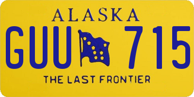 AK license plate GUU715