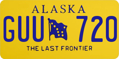 AK license plate GUU720
