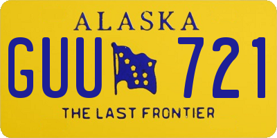 AK license plate GUU721