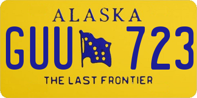 AK license plate GUU723