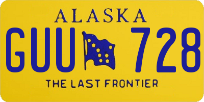 AK license plate GUU728