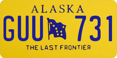 AK license plate GUU731