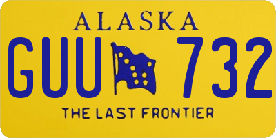 AK license plate GUU732