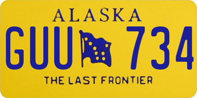 AK license plate GUU734