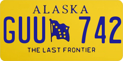 AK license plate GUU742
