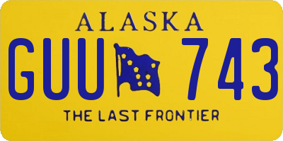 AK license plate GUU743