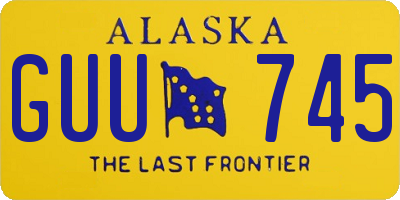 AK license plate GUU745