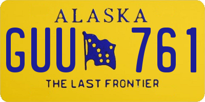 AK license plate GUU761