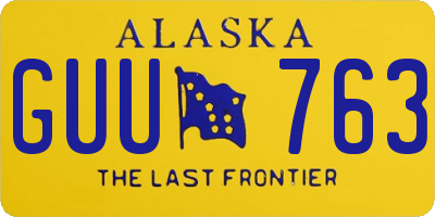 AK license plate GUU763