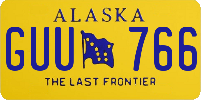 AK license plate GUU766