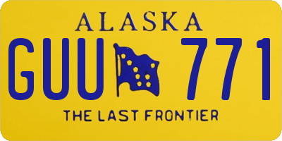 AK license plate GUU771