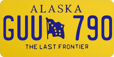 AK license plate GUU790
