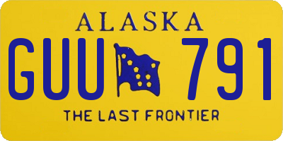 AK license plate GUU791