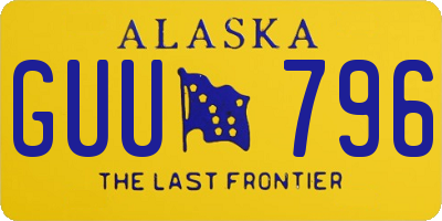 AK license plate GUU796