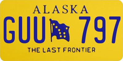 AK license plate GUU797