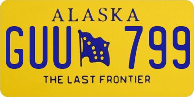 AK license plate GUU799