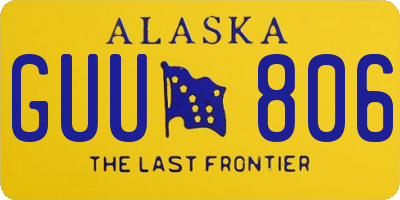 AK license plate GUU806
