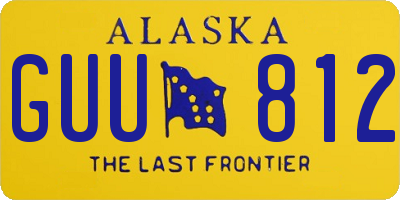 AK license plate GUU812