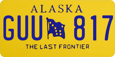 AK license plate GUU817