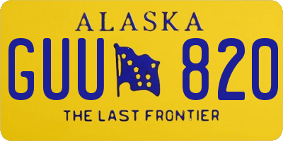 AK license plate GUU820