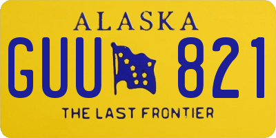 AK license plate GUU821
