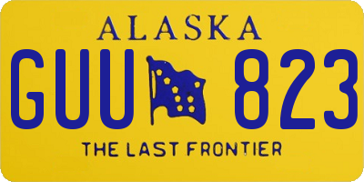 AK license plate GUU823