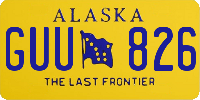 AK license plate GUU826