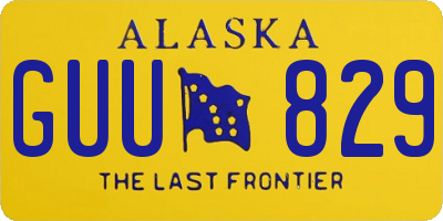 AK license plate GUU829