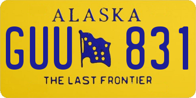 AK license plate GUU831