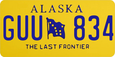 AK license plate GUU834
