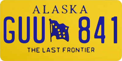 AK license plate GUU841