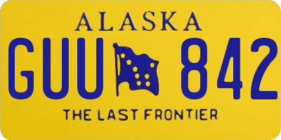 AK license plate GUU842